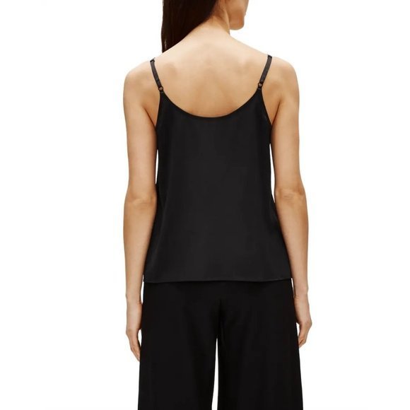 Eileen Fisher Petite Stretch Silk Charmeuse U-Neck Cami - Size PP - Picture 3 of 5